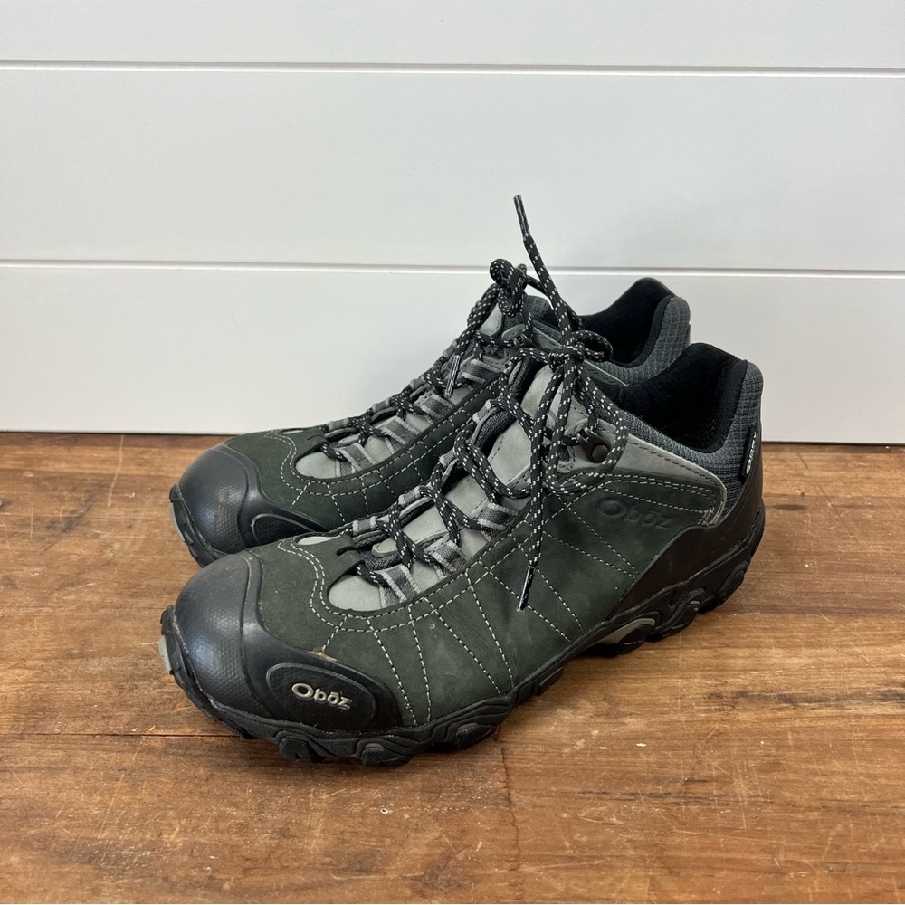 Oboz Men's Bridger Low Waterproof Hiking Shoes, Dark Shadow US 10 USED No insole - Picture 2 of 11